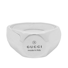 Кольцо Gucci Trademark Chevalier Ring -10мм, серебристый