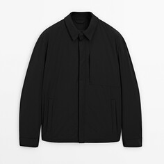 Куртка-рубашка Massimo Dutti Lightweight Technical, черный