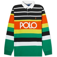 Рубашка-поло Polo Ralph Lauren Sport Rugby, оранжевый/мультиколор