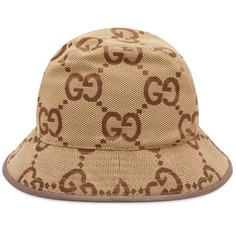 Панама Gucci Jumbo Gg Jaquard Bucket, бежевый