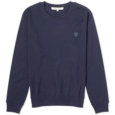 Джемпер Maison Kitsune Bold Fox Head Patch Crew, темно-синий