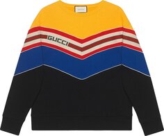 Толстовка Gucci Chevron Stripe Sweatshirt Multicolor, разноцветный