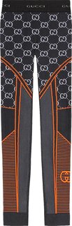 Леггинсы Gucci GG Jersey Jacquard Leggings Black/Orange, черный