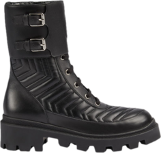 Кроссовки Gucci Wmns Leather Ankle Boot Interlocking G, черный