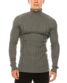 Мужской современный свитер в рубчик RON TOMSON, серый