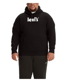 Мужская толстовка с капюшоном свободного кроя с графическим принтом для больших и высоких размеров Levi&apos;s, мульти Levis