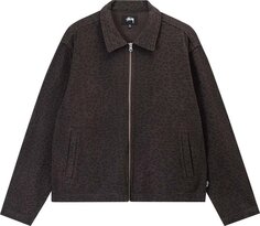 Куртка Stussy Leopard Mesh Zip Jacket &apos;Brown&apos;, коричневый