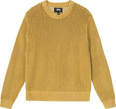Свитер Stussy Pigment Dyed Loose Gauge Sweater &apos;Gold&apos;, золотой