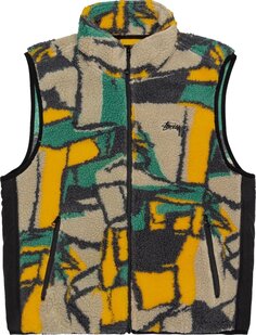 Жилет Stussy Block Sherpa Vest &apos;Multicolor&apos;, разноцветный