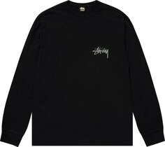 Лонгслив Stussy Landin Long-Sleeve Tee &apos;Black&apos;, черный