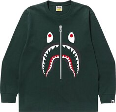 Лонгслив BAPE Shark Long-Sleeve Tee &apos;Green&apos;, зеленый