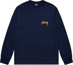 Лонгслив Stussy Landin Long-Sleeve Tee &apos;Navy&apos;, синий