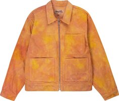 Куртка Stussy Wonderland Hand-Dyed Work Jacket &apos;Yellow/Pink&apos;, разноцветный