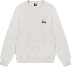 Толстовка Stussy Basic Crew &apos;Ash Heather&apos;, серый