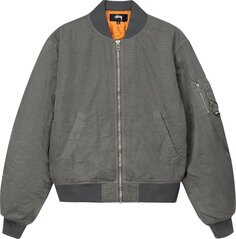 Бомбер Stussy Dyed Nylon Bomber &apos;Charcoal&apos;, серый