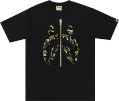 Футболка BAPE ABC Camo Shark Tee &apos;Black/Green&apos;, черный