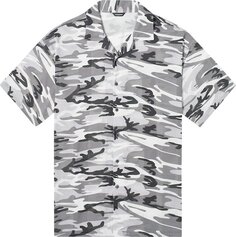 Рубашка Balenciaga Camo Mesh Oversized Vacation Shirt &apos;Grey&apos;, серый