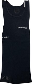 Топ Chrome Hearts Script Logo Tank Top &apos;Black&apos;, черный