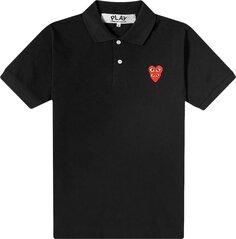 Поло Comme des Garçons PLAY Heart Logo Polo &apos;Black&apos;, черный