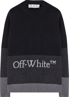 Свитер Off-White Blocked Knit Crewneck Sweater &apos;Black/White&apos;, черный