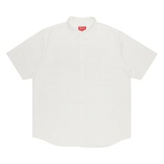 Рубашка Supreme Croc Patch Short-Sleeve Work Shirt &apos;White&apos;, белый