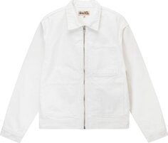 Куртка Stussy Overdyed Zip Work Jacket &apos;White&apos;, белый