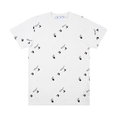 Футболка Off-White Allover Slim Tee &apos;White/Black&apos;, белый