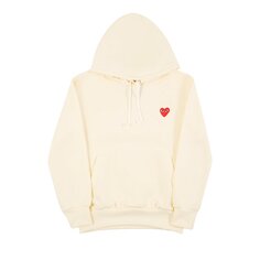 Толстовка Comme des Garçons PLAY Heart Logo Hooded Sweatshirt &apos;Ivory&apos;, белый
