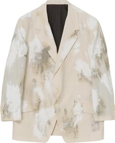 Куртка Yohji Yamamoto Classic Twill Printed Jacket &apos;Ivory&apos;, кремовый