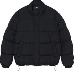 Пуховик Stussy Ripstop Down Puffer Jacket &apos;Black&apos;, черный