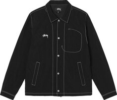 Куртка Stussy Nylon Folsom Jacket &apos;Black&apos;, черный