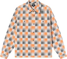 Рубашка Stussy Brent Plaid Long-Sleeve Shirt &apos;Tan&apos;, загар
