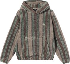 Худи Stussy Stripe Sherpa Hoodie &apos;Tannin&apos;, разноцветный