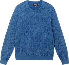 Свитер Stussy Strand Sweater &apos;Blue&apos;, синий