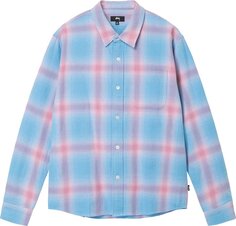 Рубашка Stussy Hellshire Plaid Shirt &apos;Blue&apos;, синий