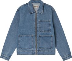Куртка Stussy Denim Zip Work Jacket &apos;Washed Blue&apos;, синий