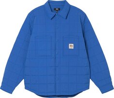 Рубашка Stussy Quilted Fatigue Shirt &apos;Blue&apos;, синий
