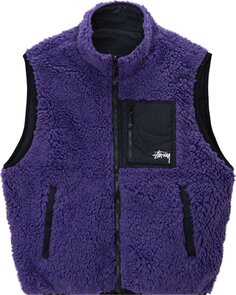 Жилет Stussy Sherpa Vest &apos;Purple&apos;, фиолетовый