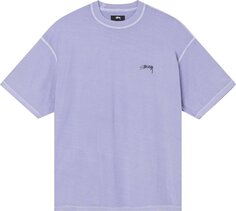 Толстовка Stussy Pigment Dyed Inside Out Crew &apos;Lavender&apos;, фиолетовый