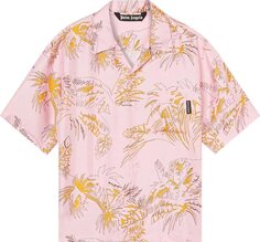 Рубашка Palm Angels Abstract Palms Bowling Shirt &apos;Pink/Gold&apos;, розовый