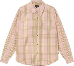 Рубашка Stussy Laguna Plaid Shirt &apos;Pink&apos;, розовый