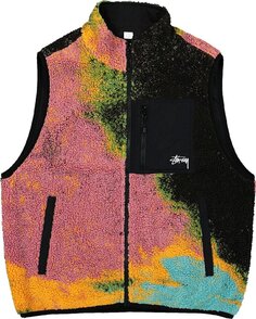 Жилет Stussy Jacquard Dye Sherpa Vest &apos;Berry&apos;, розовый