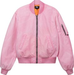 Бомбер Stussy Dyed Nylon Bomber &apos;Pink&apos;, розовый