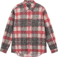 Рубашка Stussy Plaid Knit Shirt &apos;Red&apos;, красный