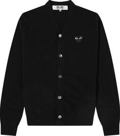 Кардиган Comme des Garçons PLAY Heart Patch V-Neck Cardigan &apos;Black&apos;, черный