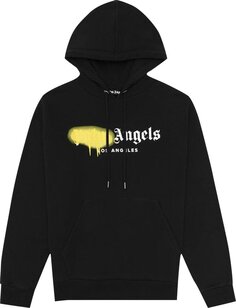 Худи Palm Angels Los Angeles Sprayed Logo Hoodie &apos;Black/Yellow&apos;, черный