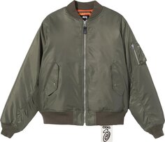 Куртка Stussy x Comme des Garçons MA-1 Jacket &apos;Olive&apos;, зеленый
