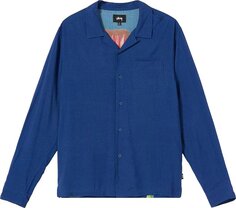 Рубашка Stussy Big Poppy Long-Sleeve Shirt &apos;Blue&apos;, синий