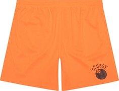 Шорты Stussy 8-Ball Mesh Short &apos;Orange&apos;, оранжевый