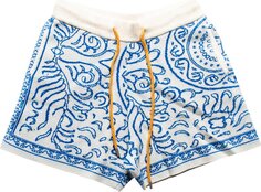 Шорты Rhude Knit Tile Short &apos;Crème/Blue&apos;, кремовый